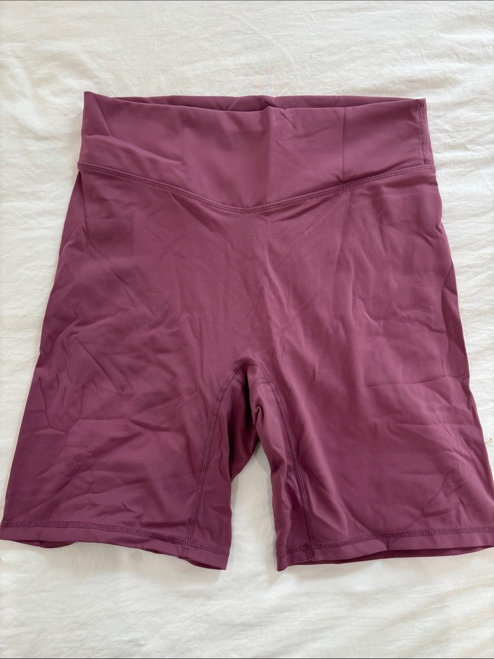 Balance Athletica High-Waist Bike Shorts in Dusty Plum